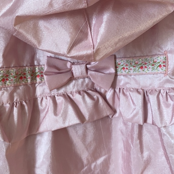 Vintage pink formal coat size 4 rose buttons trench coat style shimmer jacket - Picture 6 of 10